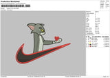 Swoosh Tom Love Embroidery File 6 sizes