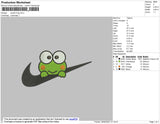 Swoosh Frog Embroidery