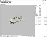 Swoosh AKAK Embroidery