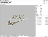 Swoosh AKAK Embroidery