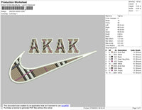 Swoosh AKAK Embroidery