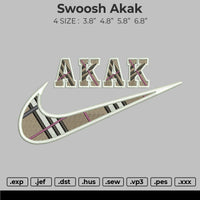 Swoosh AKAK Embroidery