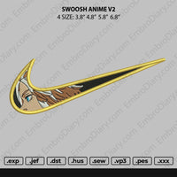 Swoosh Anime V2  Embroidery