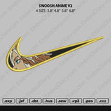 Swoosh Anime V2  Embroidery