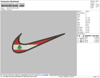 swoosh flag 04 Embroidery