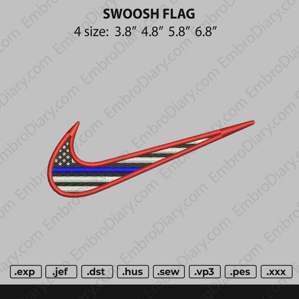 swoosh flag Embroidery