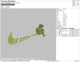 Swoosh Kermit Embroidery