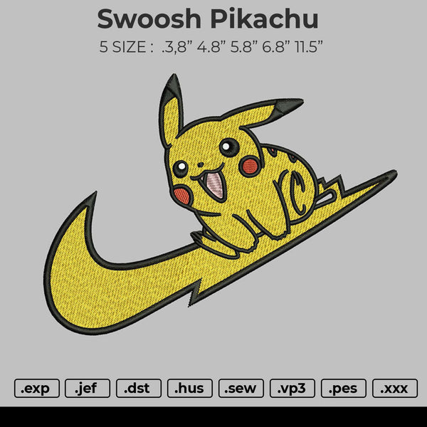 Swoosh Pikachu Embroidery