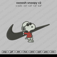 Swoosh Snoopy v2 Embroidery