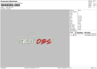 Team Obs Embroidery File 6 sizes