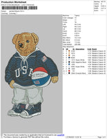 Teddy Bear USA Embroidery