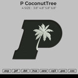 P Coconut Tree Embroidery