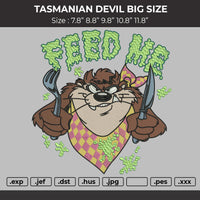 Tasmanian Devil Feed Big Size Embroidery File