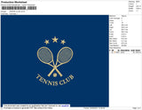 Tennis Club Embroidery