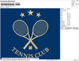 Tennis Club Embroidery