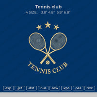 Tennis Club Embroidery