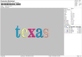 Texascolors Embroidery File 6 sizes