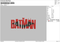 Batmantext 2412 Embroidery File 6 sizes