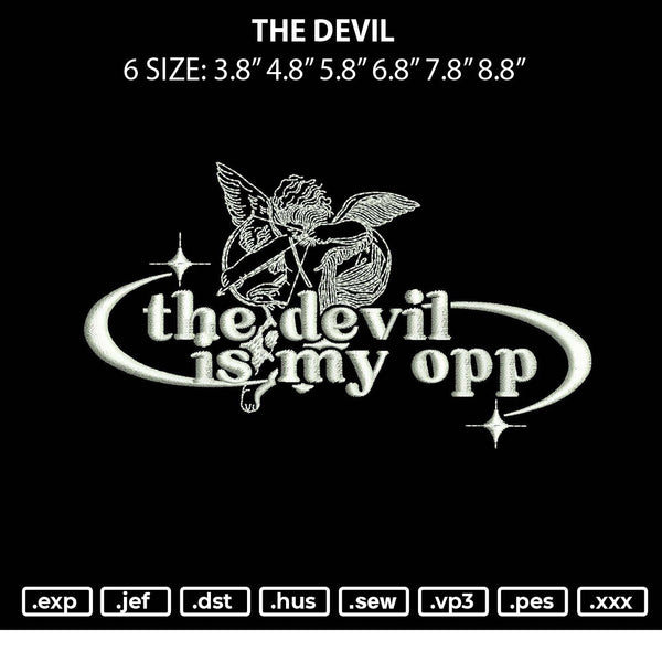 The Devil Embroidery File 6 sizes