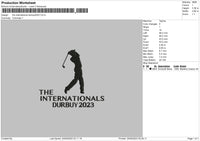 The Internationals Embroidery File 6 sizes