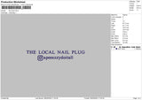 Local Text Embroidery File 6 sizes