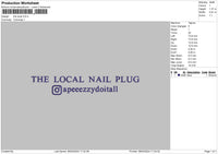 Local Text Embroidery File 6 sizes