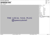 Local Text Embroidery File 6 sizes