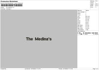 The Medinas Embroidery File 6 sizes