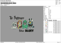 The Nightmare Embroidery File 6 sizes