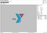 Y Logo Embroidery File 6 sizes