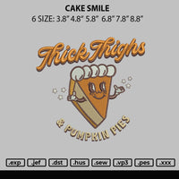 Cake Smile Embroidery File 6 sizes