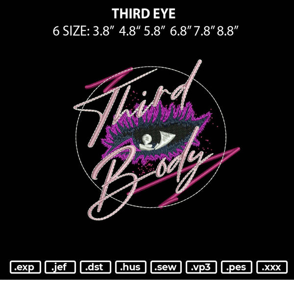 Thrid Eye Embroidery File 6 sizes