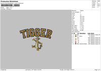 Tigger Embroidery File 6 sizes