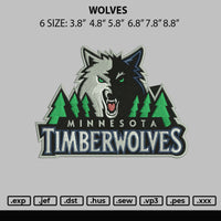 Wolves Embroidery File 6 sizes