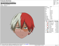 Todoroki Head Embroidery