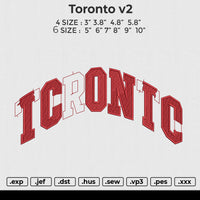 Toronto v2 Embroidery