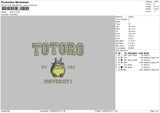 Totoro Embroidery File 6 sizes