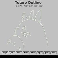 Totoro outline Embroidery