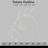 Totoro outline Embroidery