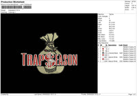 Trapseason Embroidery File 6 sizes