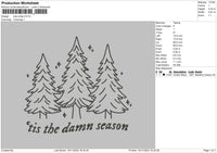 Tree Xmas 1011 Embroidery File 6 sizes