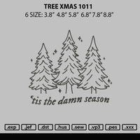 Tree Xmas 1011 Embroidery File 6 sizes