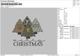 Tree Xmas Brown Embroidery File 6 sizes