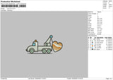 Truck Love Embroidery File 6 sizes