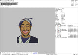 Tupac 002 Embroidery