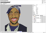 Tupac 002 Embroidery