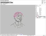 Tupac outline Embroidery