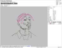 Tupac outline Embroidery