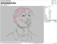 Tupac outline Embroidery