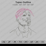 Tupac outline Embroidery